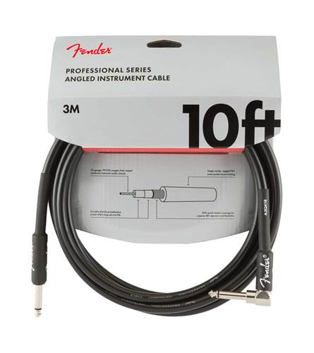 Fender Professional Series 10ft Straight/Angled Instrument Cable Black