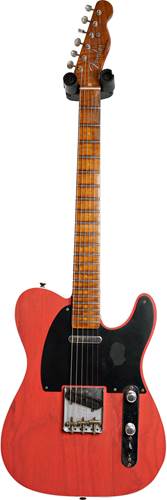 Fender Custom Shop 1953 Telecaster Journeyman Relic Trans Fiesta Red Maple Fingerboard Master Builder Designed by Paul Waller #R112233