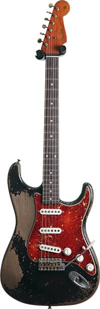 Fender Custom Shop 1961 Stratocaster Heavy Relic Black over Desert Sand Rosewood Fingerboard Masterbuilt by Dale Wilson #CZ574621