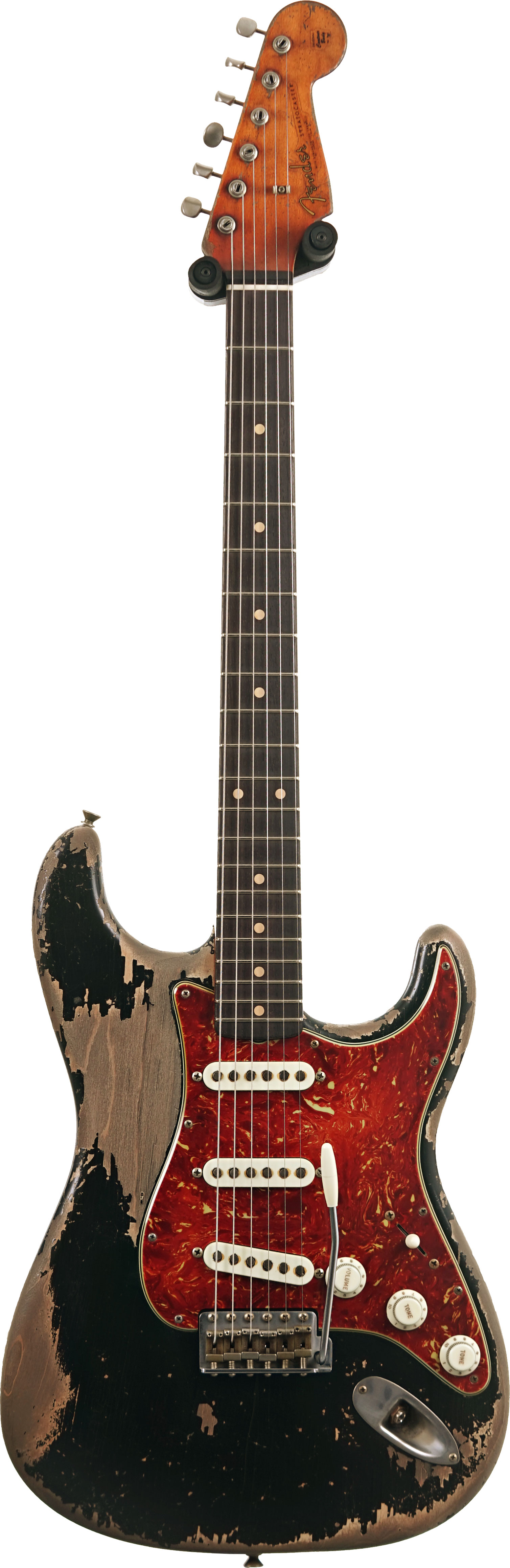 Fender Custom Shop 1961 Stratocaster Heavy Relic Black over Desert Sand Masterbuilt by Dale Wilson Rosewood Fingerboard #CZ575017