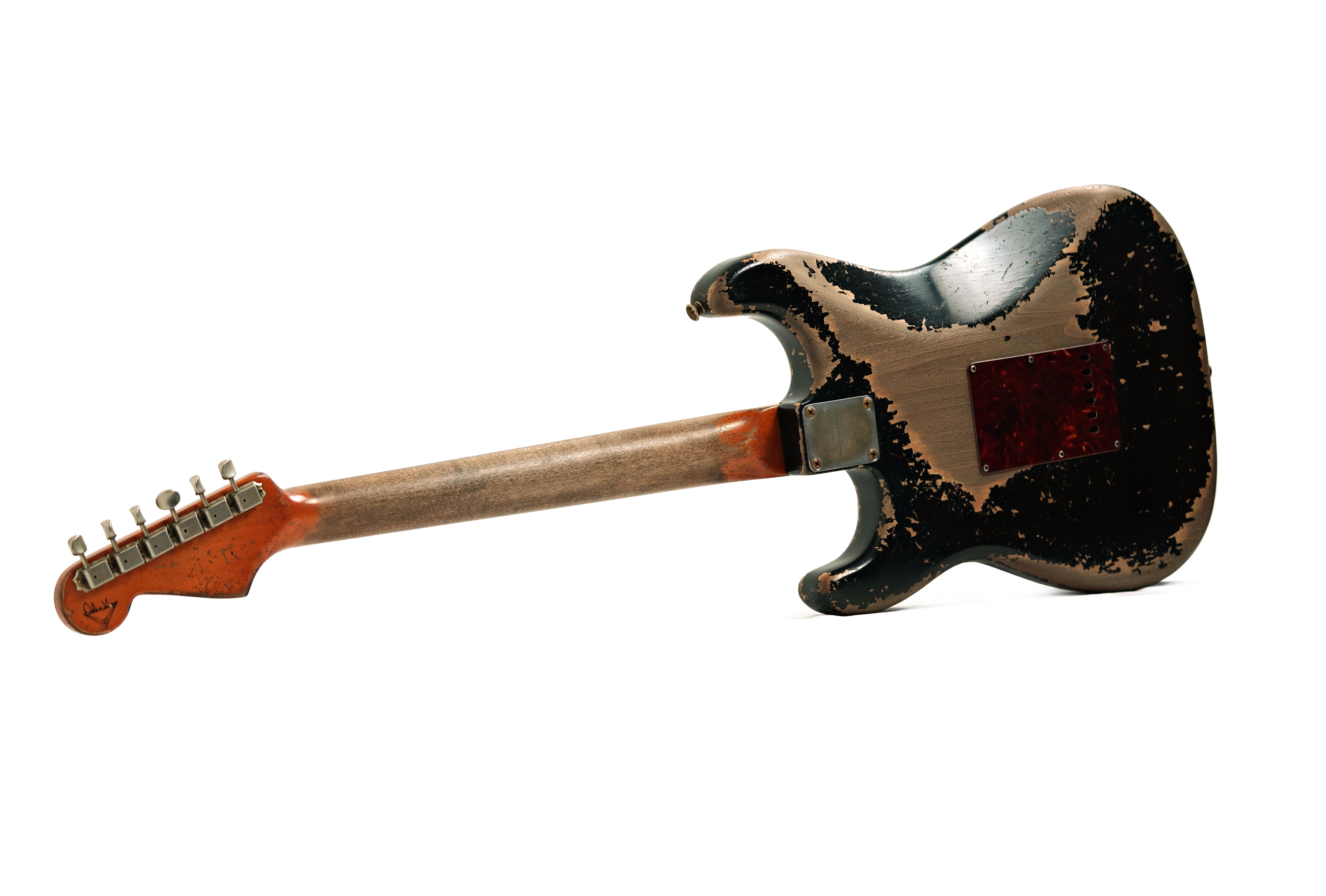 Fender Custom Shop 1961 Stratocaster Heavy Relic Black over Desert Sand Masterbuilt by Dale Wilson Rosewood Fingerboard #CZ575017