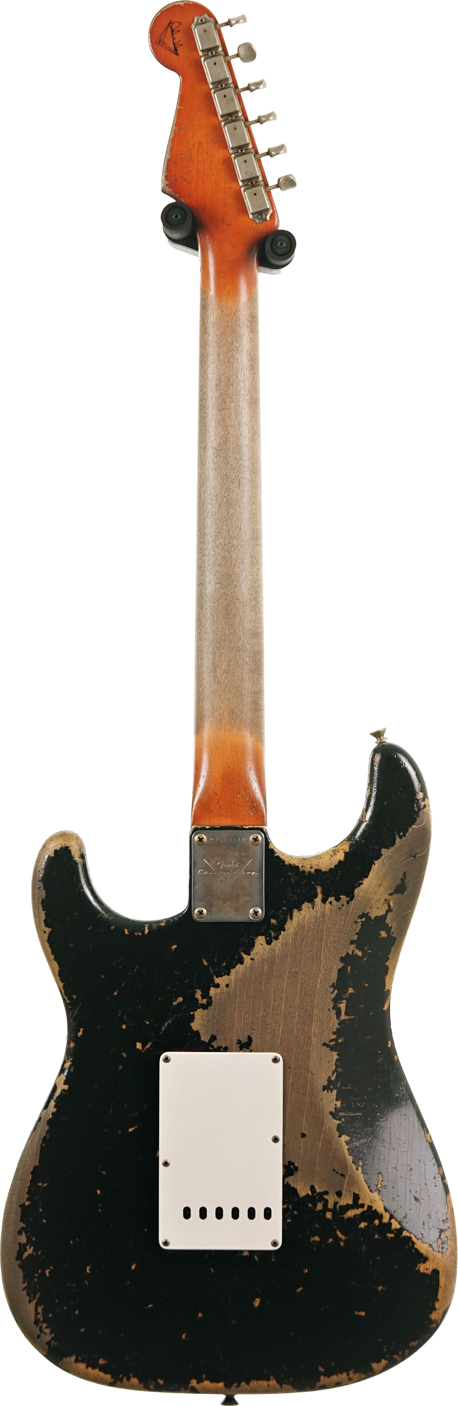Fender Custom Shop 1961 Stratocaster Heavy Relic Black over 3 Tone Sunburst Rosewood Fingerboard Masterbuilt by Dale Wilson #CZ587149