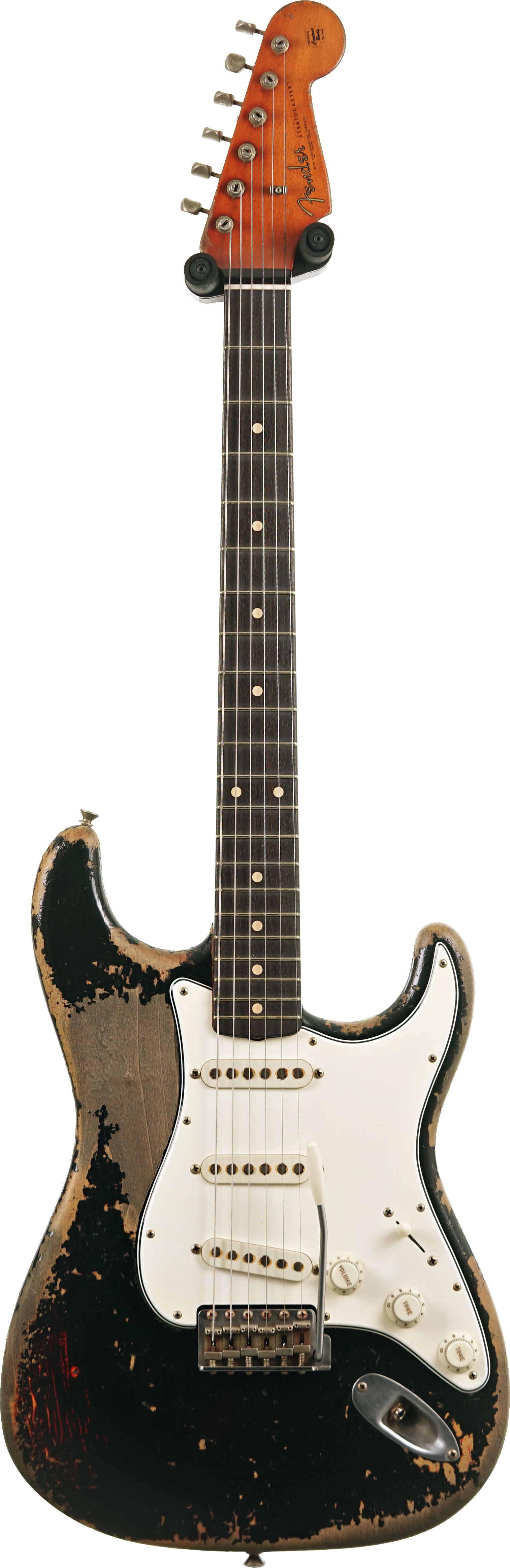 Fender Custom Shop 1961 Stratocaster Heavy Relic Black over 3 Tone Sunburst Rosewood Fingerboard Masterbuilt by Dale Wilson #CZ587149