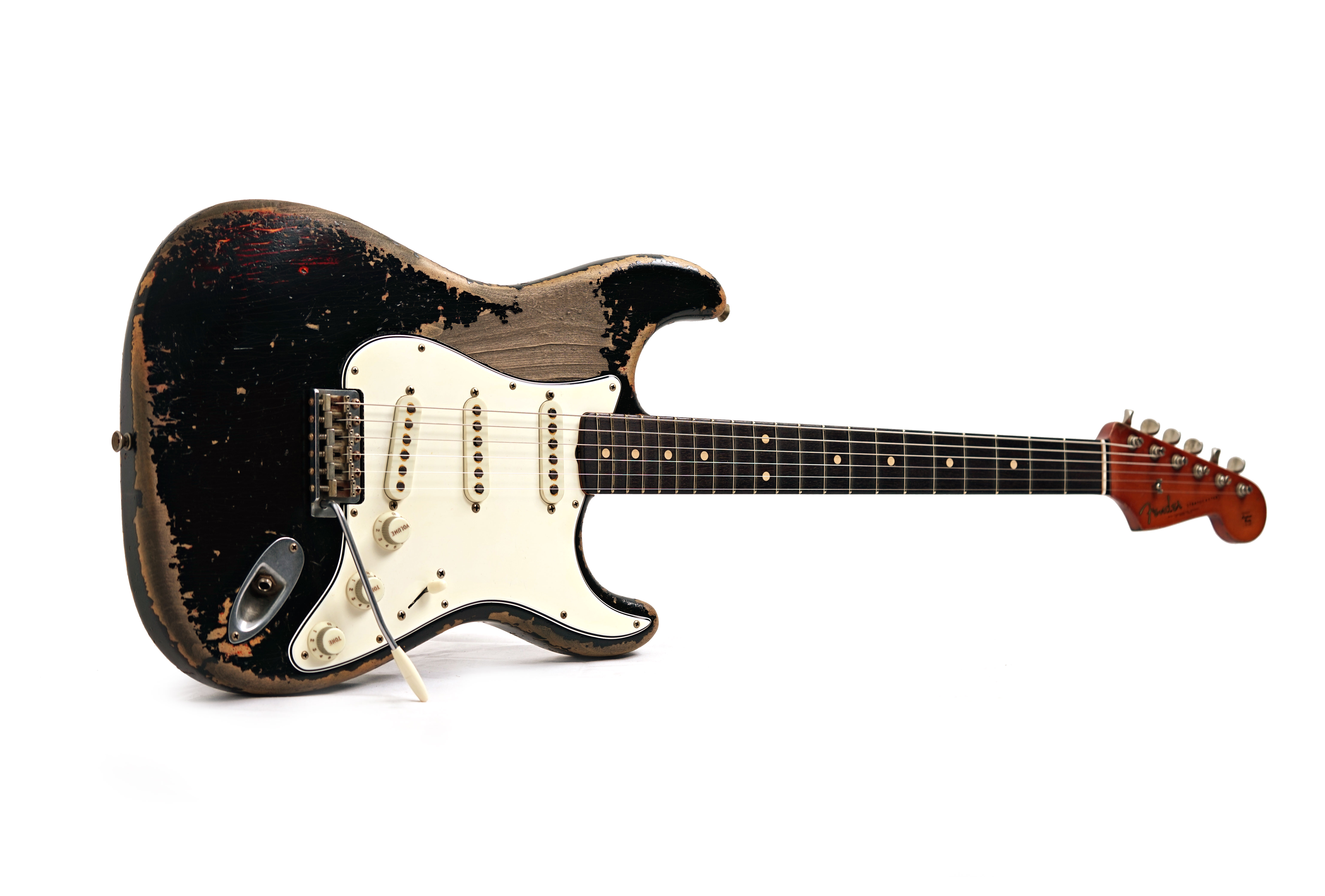 Fender Custom Shop 1961 Stratocaster Heavy Relic Black over 3 Tone Sunburst Rosewood Fingerboard Masterbuilt by Dale Wilson #CZ587149