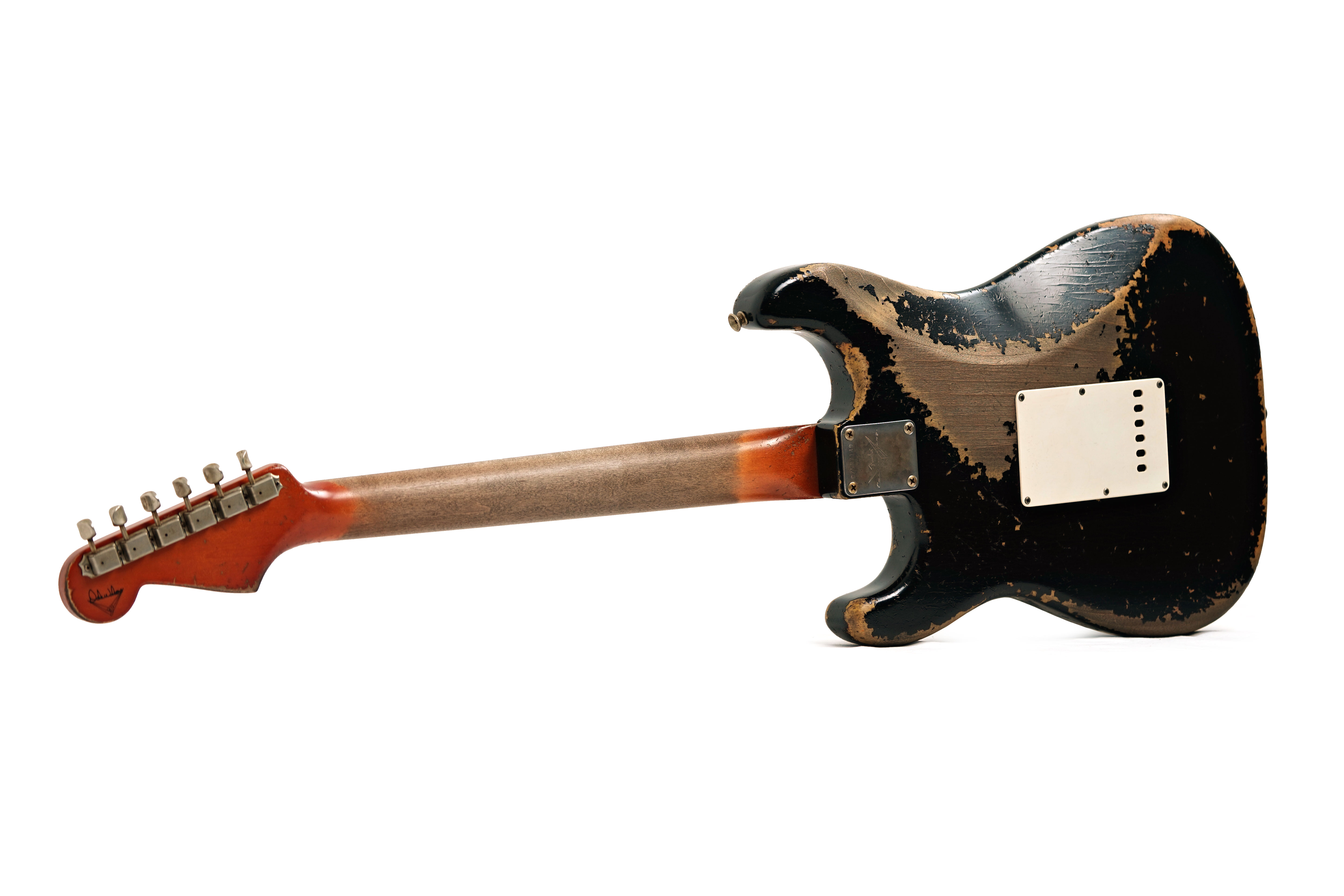 Fender Custom Shop 1961 Stratocaster Heavy Relic Black over 3 Tone Sunburst Rosewood Fingerboard Masterbuilt by Dale Wilson #CZ587149