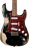 Fender Custom Shop 1961 Stratocaster Heavy Relic Black over Desert Sand Rosewood Fingerboard Master Builder Designed by Dale Wilson #R12559