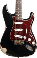 Fender Custom Shop 1961 Stratocaster Heavy Relic Black over Desert Sand Rosewood Fingerboard Master Builder Designed by Dale Wilson #R121559