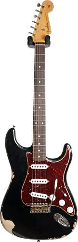 Fender Custom Shop 1961 Stratocaster Heavy Relic Black over Desert Sand Rosewood Fingerboard Master Builder Designed by Dale Wilson #R121559