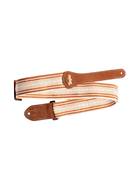 Taylor White/Brown Strap Jacquard Cotton 2 Inch