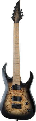 Jackson Pro Series Signature Misha Mansoor Juggernaut HT7P Black Burst Burl Caramelized Maple Fingerboard Jackson Pro Series Signature Misha Mansoor Juggernaut HT7P Black Burst Burl Caramelized Maple Fingerboard