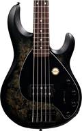 Music Man Sterling Stingray 5 Ray35 Poplar Burl Trans Black Satin Rosewood Fingerboard