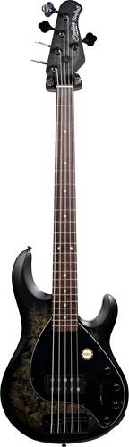 Music Man Sterling Stingray 5 Ray35 Poplar Burl Trans Black Satin Rosewood Fingerboard