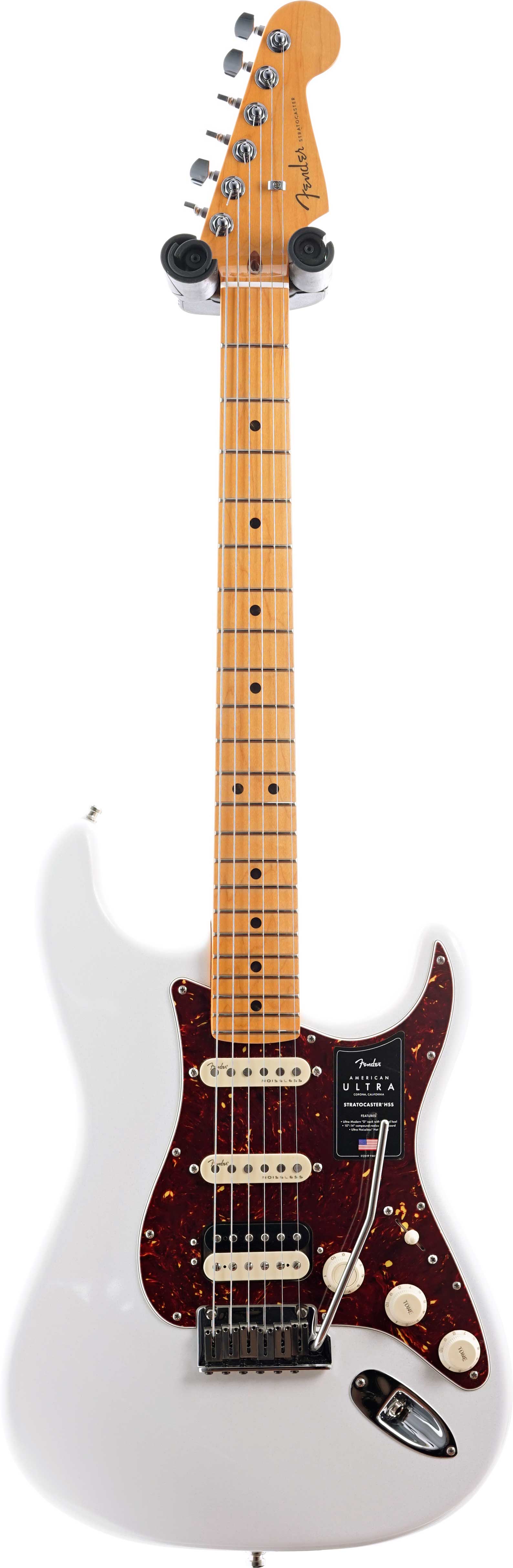 Fender American Ultra Stratocaster HSS Arctic Pearl Maple Fingerboard (Nearly New) #US22075331
