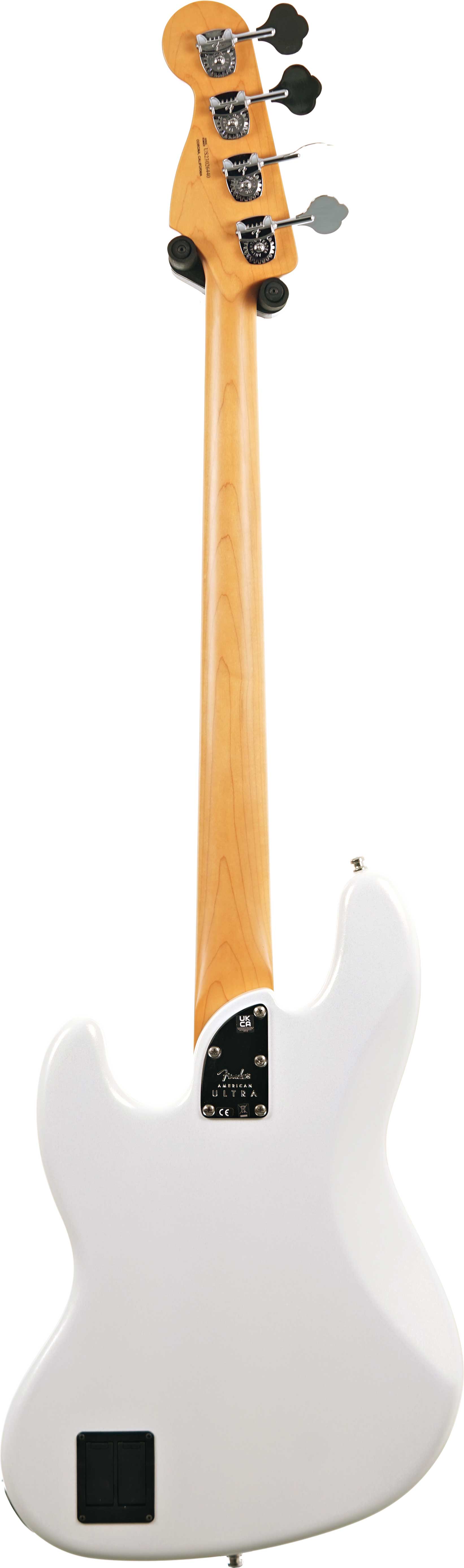Fender American Ultra Jazz Bass Arctic Pearl Rosewood Fingerboard (Ex-Demo) #US23026440