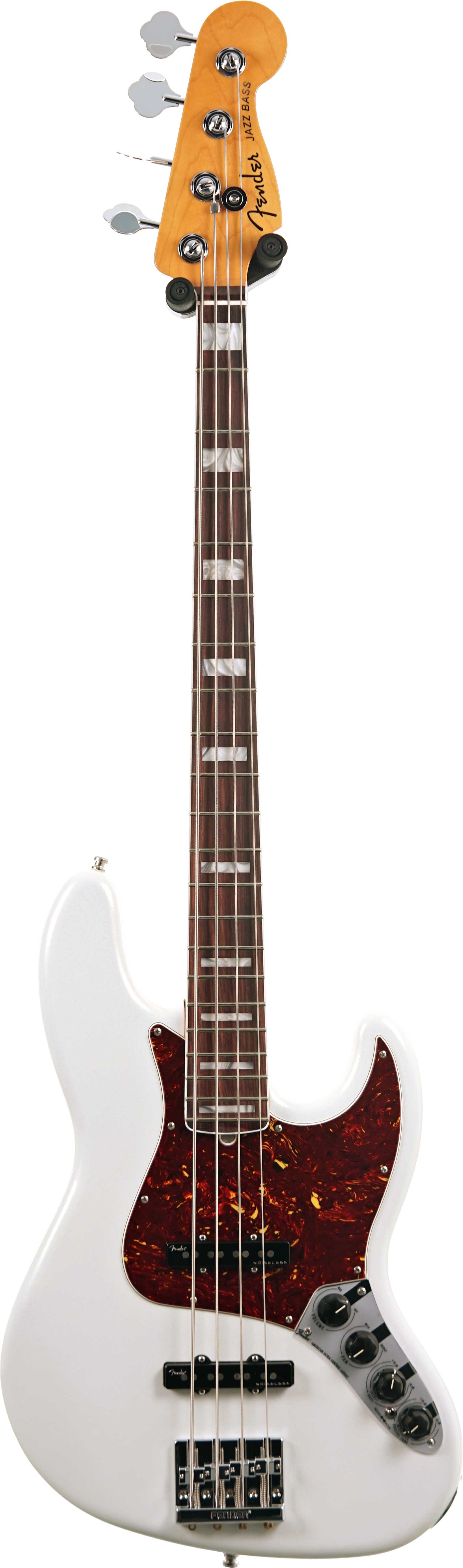Fender American Ultra Jazz Bass Arctic Pearl Rosewood Fingerboard (Ex-Demo) #US23026440