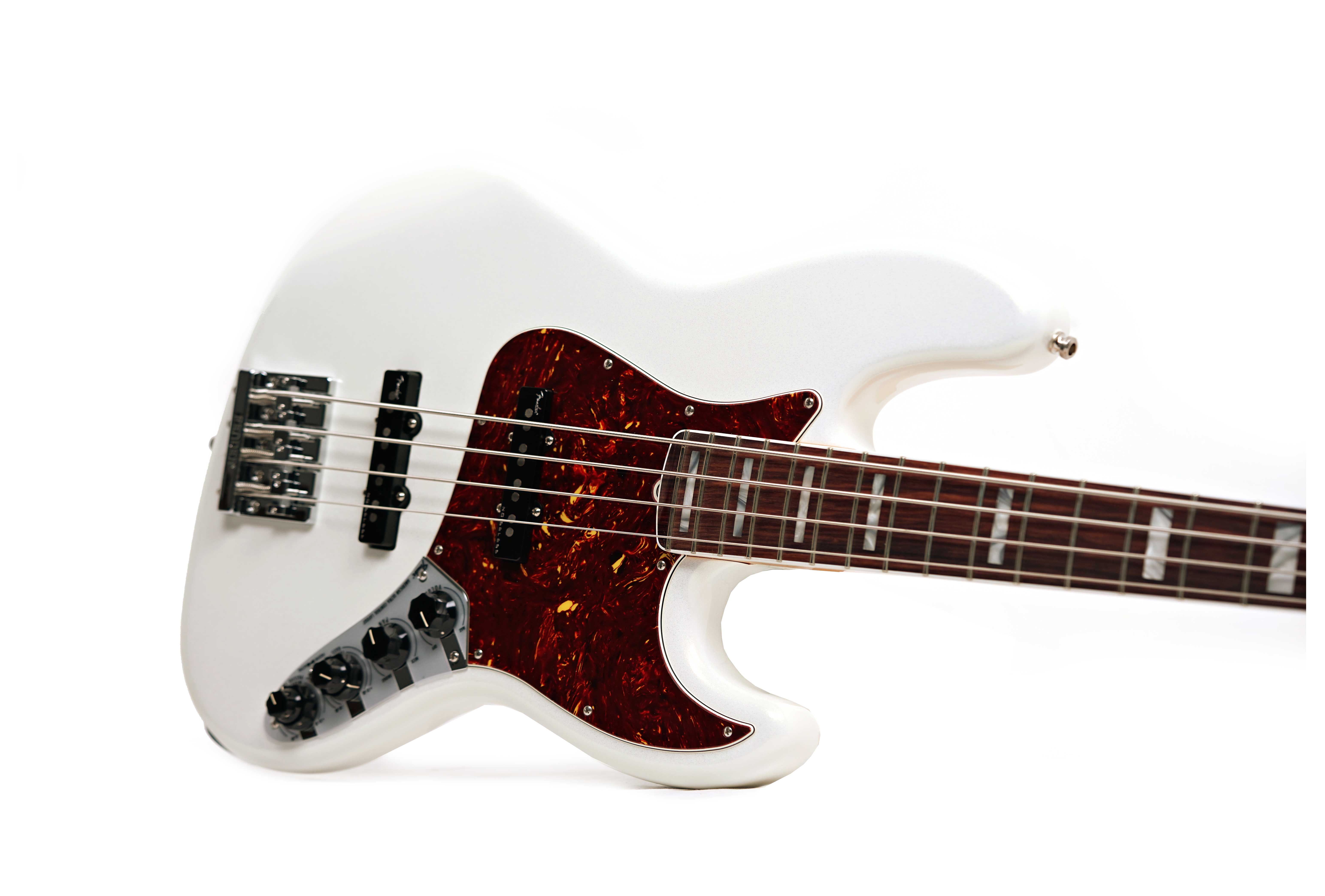 Fender American Ultra Jazz Bass Arctic Pearl Rosewood Fingerboard (Ex-Demo) #US23026440
