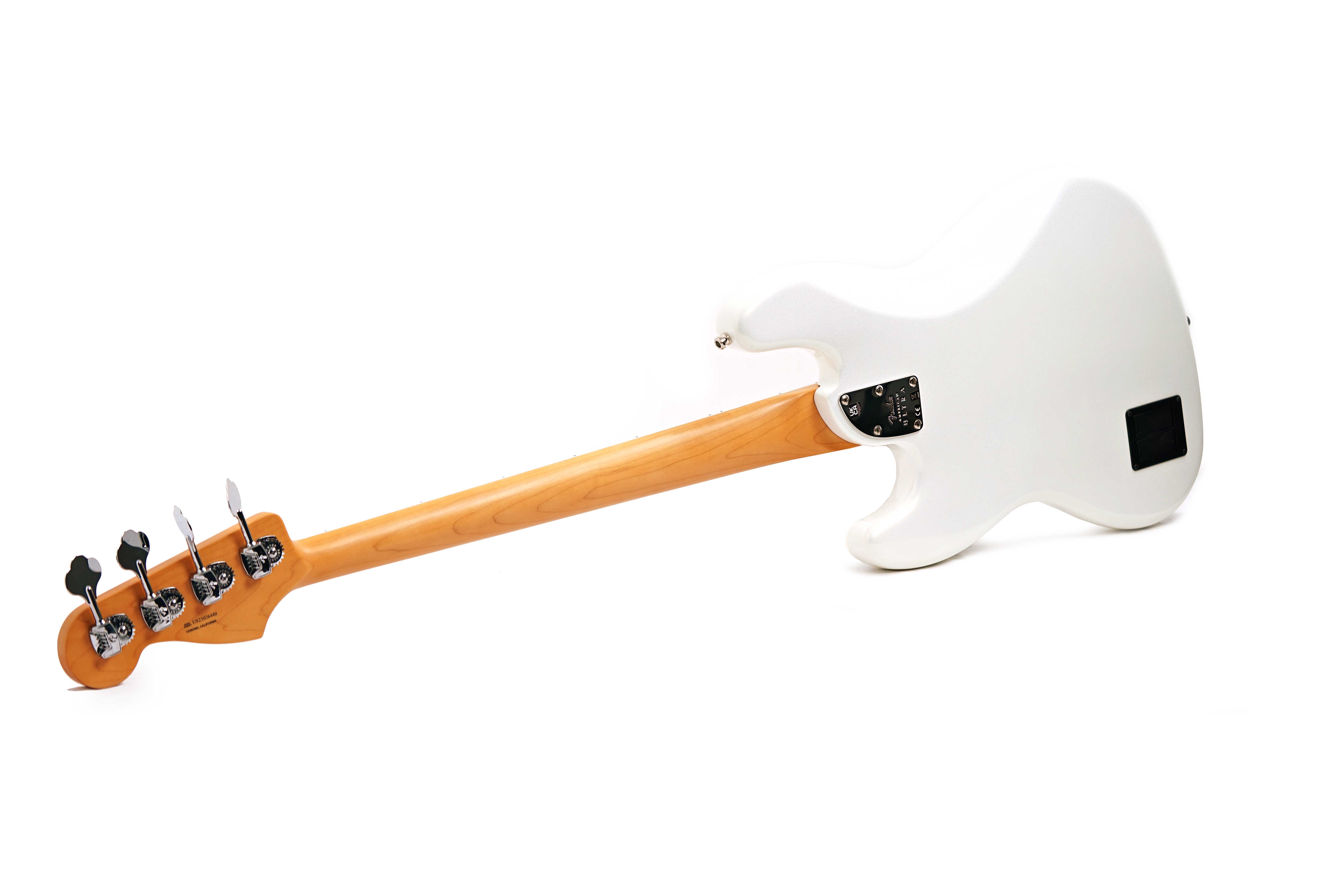 Fender American Ultra Jazz Bass Arctic Pearl Rosewood Fingerboard (Ex-Demo) #US23026440