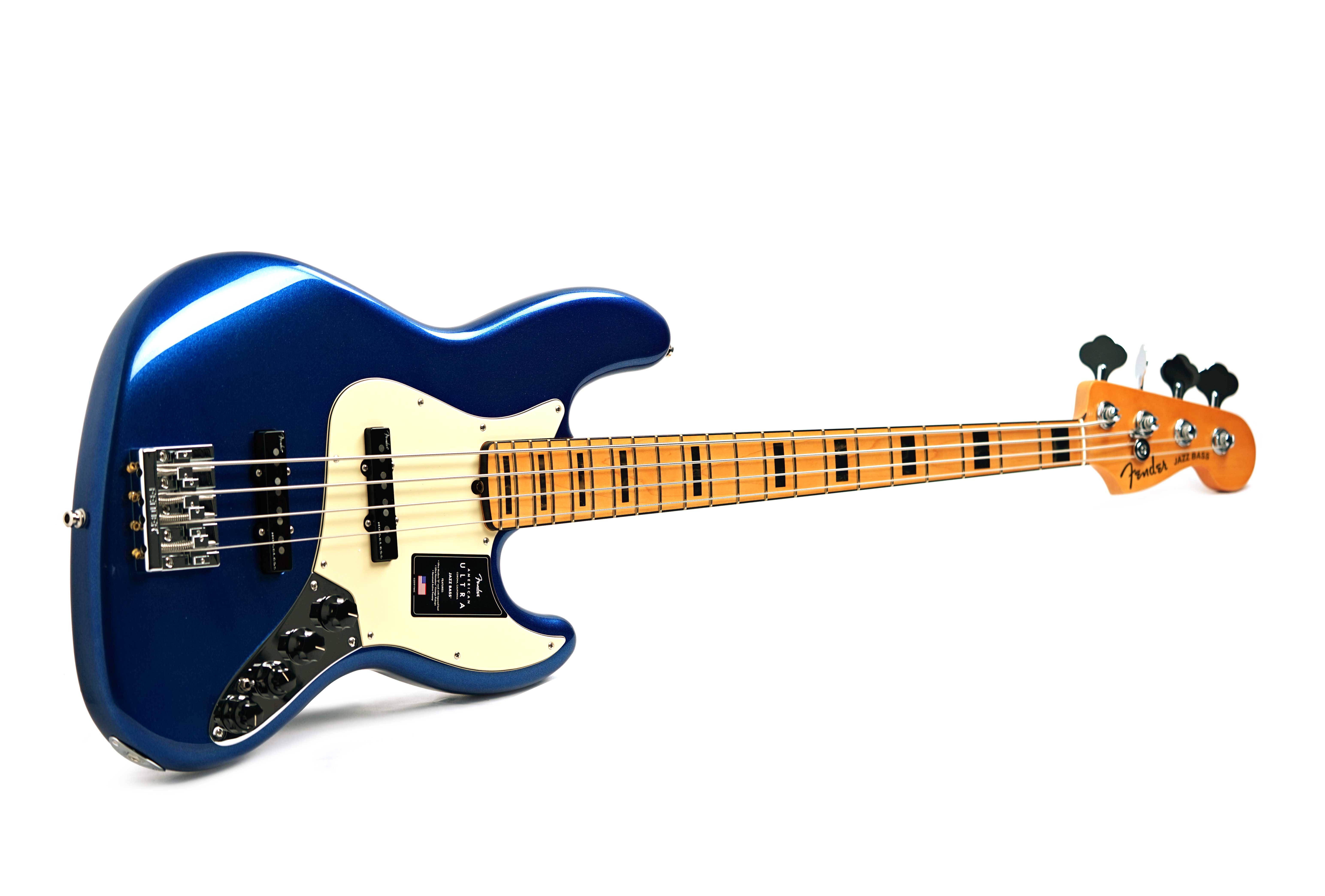 Fender American Ultra Jazz Bass Cobra Blue Maple Fingerboard (Nearly New) #US24000885