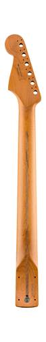 Fender Roasted Maple Stratocaster Neck, 22 Jumbo Frets, 12 Inch Radius, Pau Ferro, Flat Oval Shape Fender Roasted Maple Stratocaster Neck, 22 Jumbo Frets, 12 Inch Radius, Pau Ferro, Flat Oval Shape