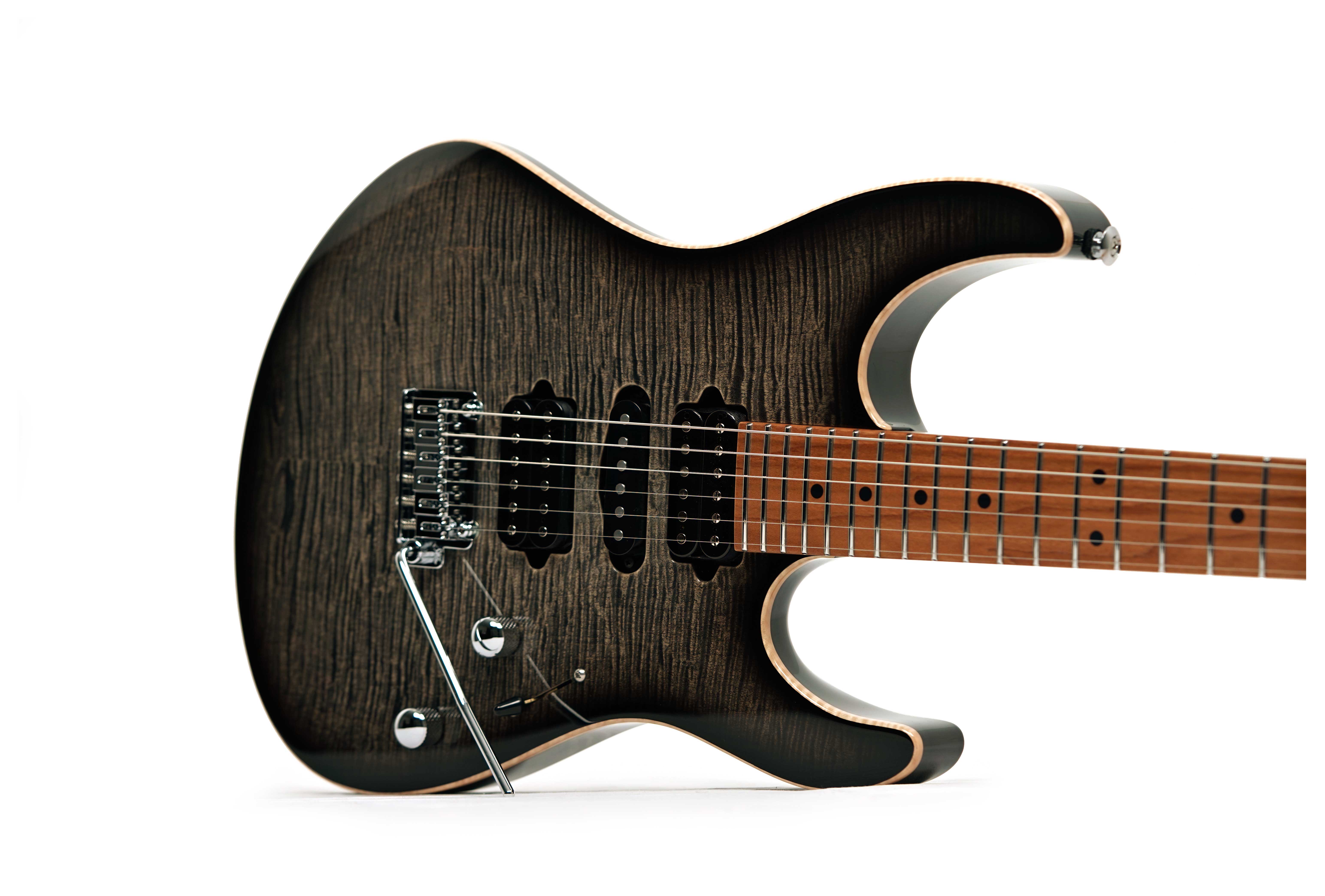 Suhr Modern Plus Charcoal Burst HSH Roasted Maple Fingerboard #91389