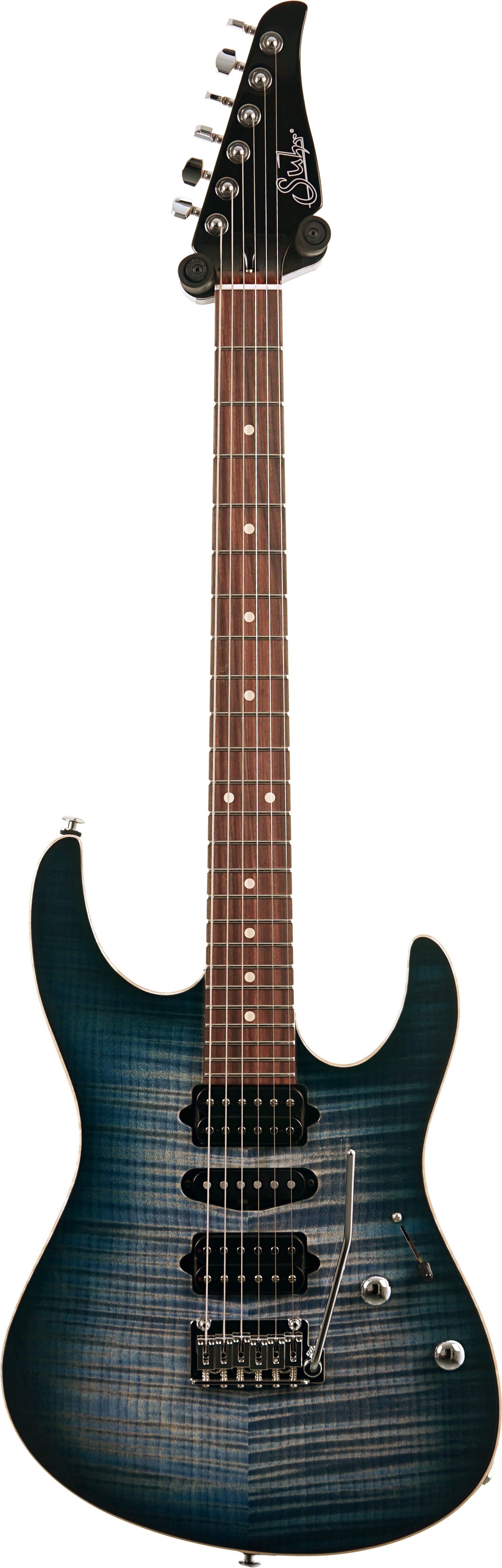 Suhr Modern Plus Faded Trans Whale Blue Burst Pau Ferro Fingerboard HSH #91387