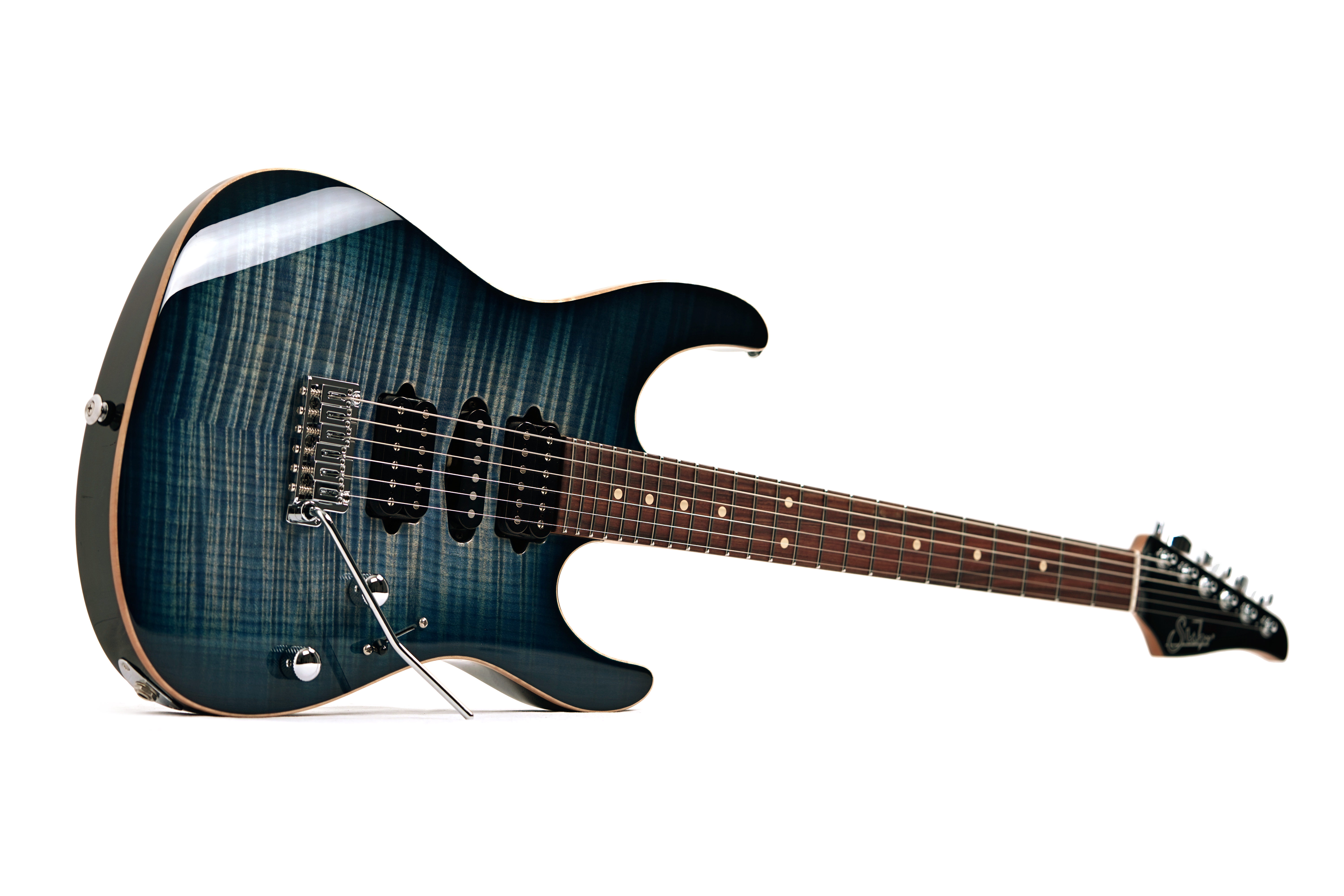 Suhr Modern Plus Faded Trans Whale Blue Burst Pau Ferro Fingerboard HSH #91387