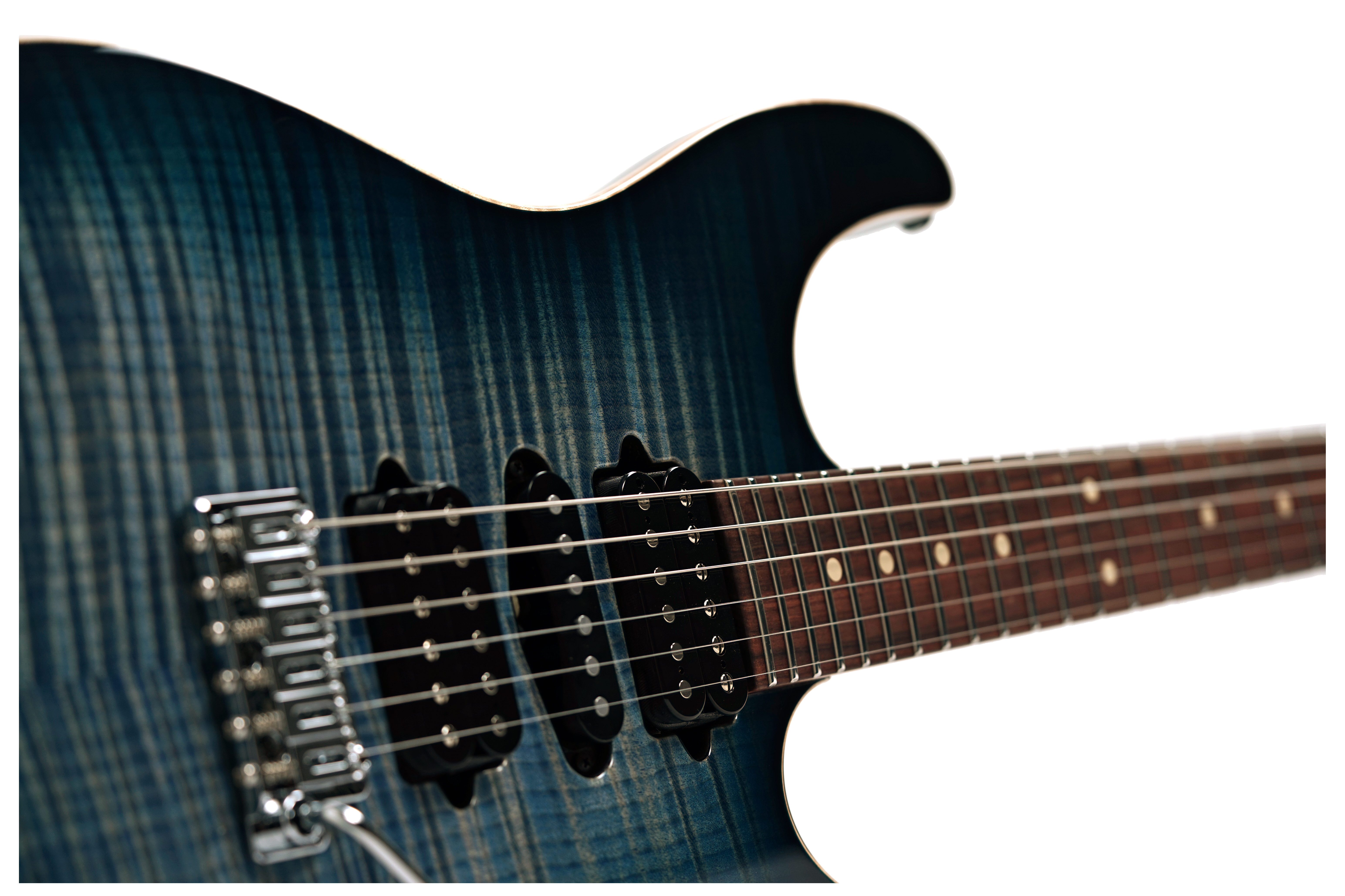 Suhr Modern Plus Faded Trans Whale Blue Burst Pau Ferro Fingerboard HSH #91387