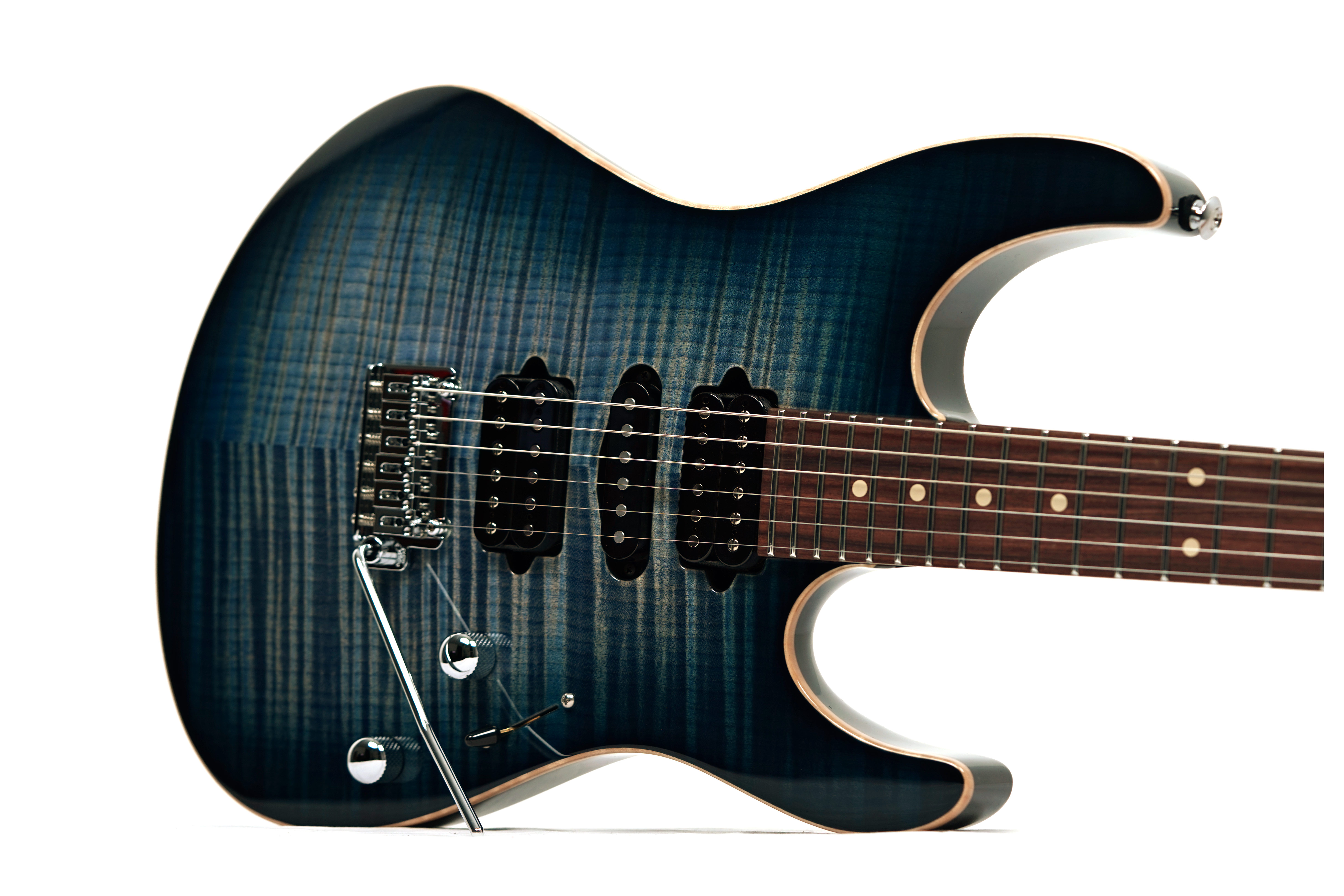 Suhr Modern Plus Faded Trans Whale Blue Burst Pau Ferro Fingerboard HSH #91387