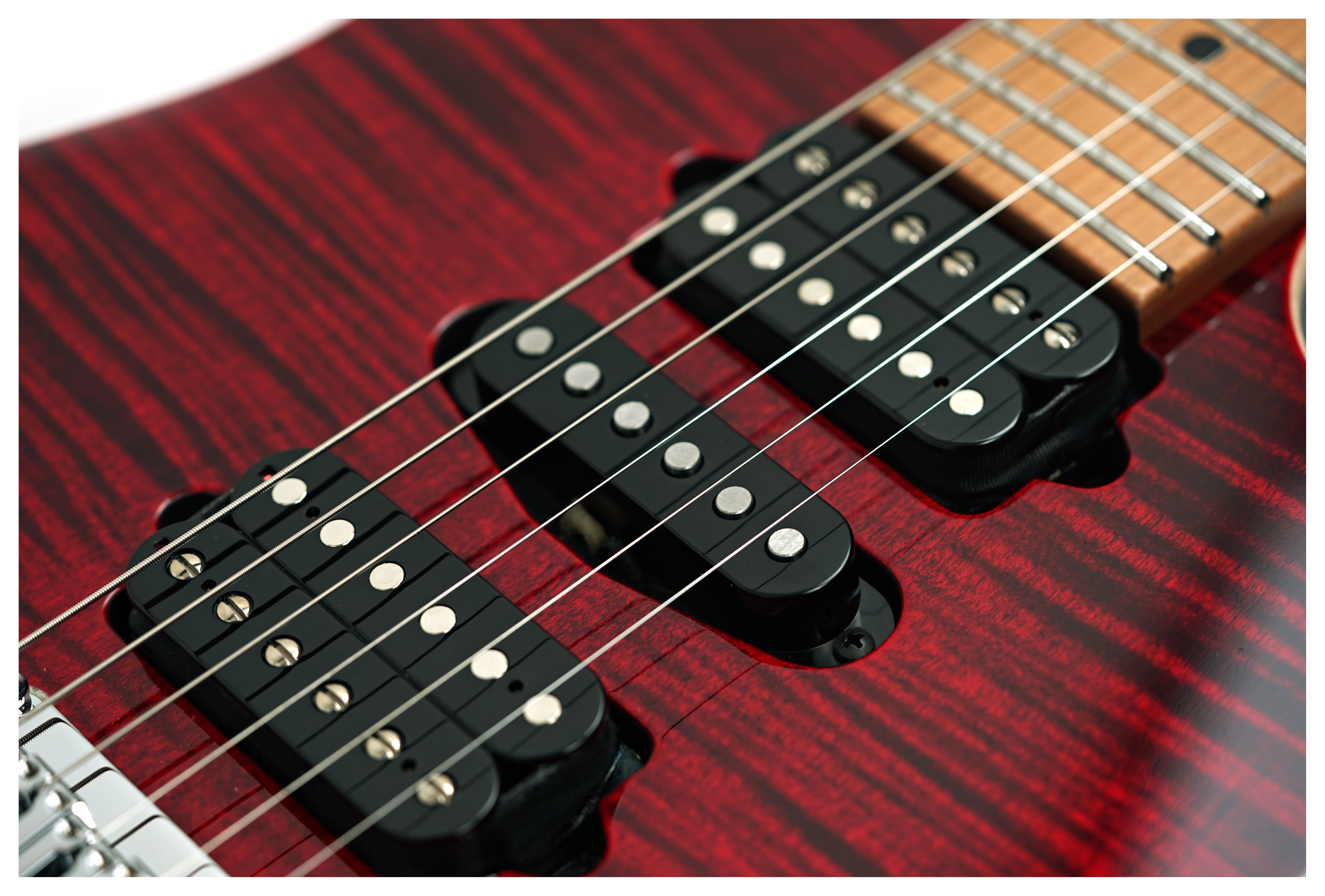 Suhr Modern Plus Chilli Pepper Red Maple Fingerboard HSH #91384
