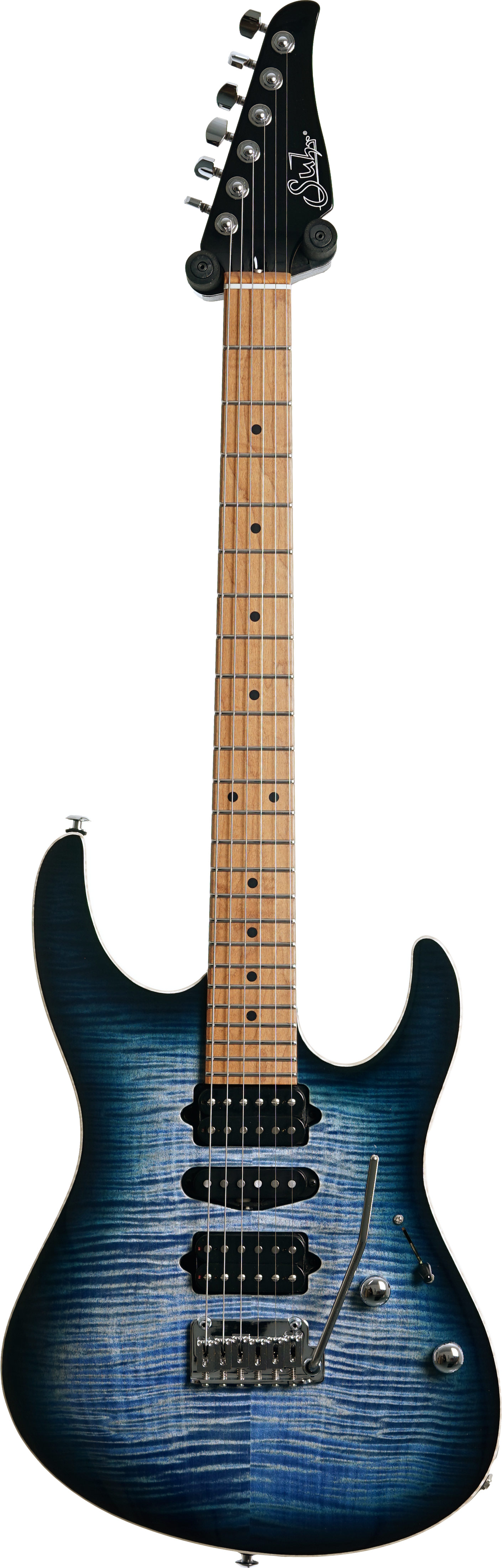 Suhr Modern Plus Faded Trans Whale Blue Burst Maple Fingerboard HSH Gotoh 510 #7999