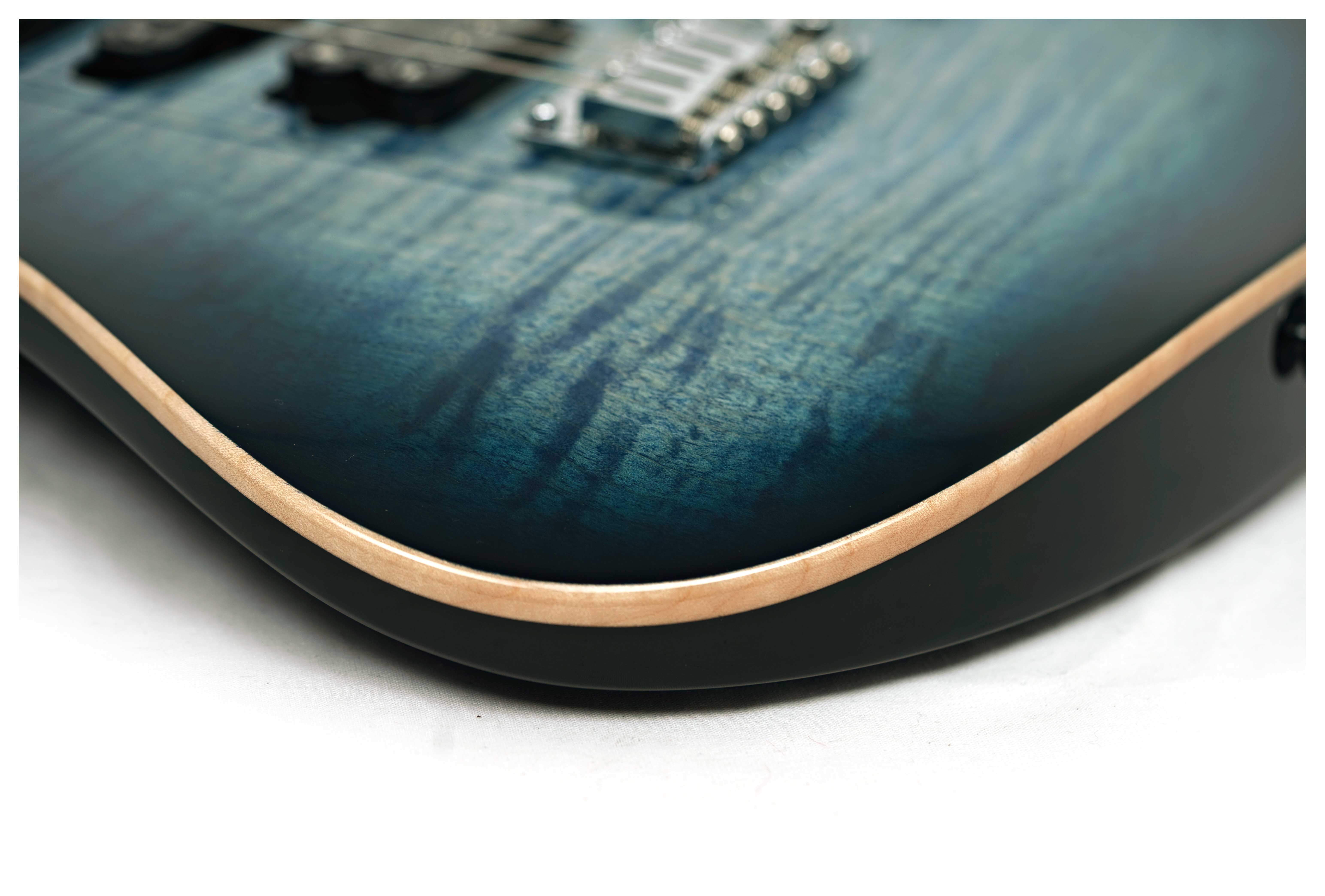 Suhr Modern Plus Faded Trans Whale Blue Burst Maple Fingerboard HSH #91392