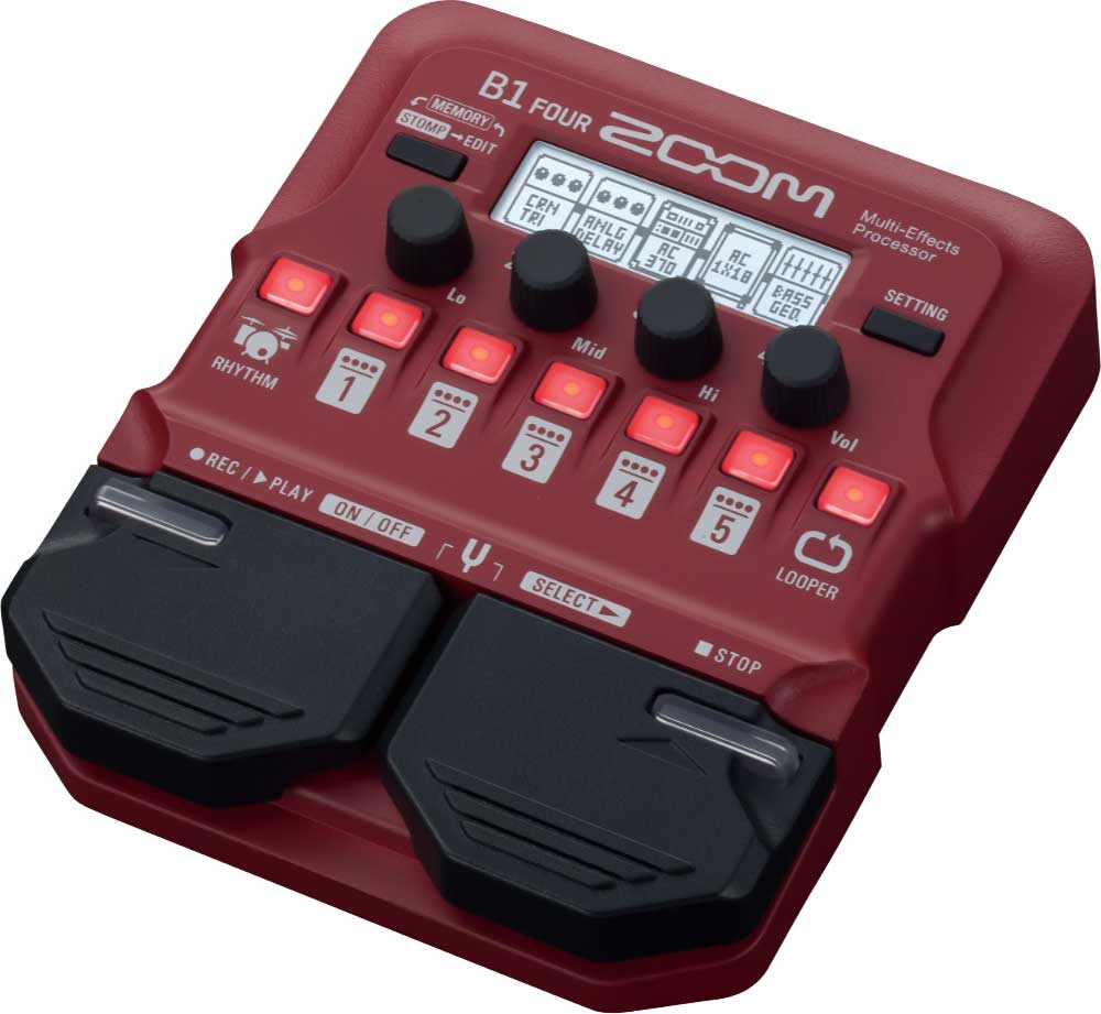 Zoom B1 Four Bass Guitar Amp Modeller and Multi Effects Processor Pedal