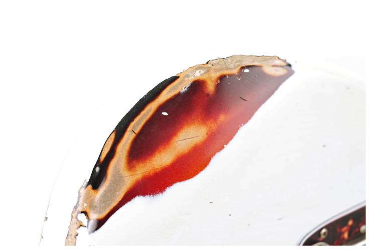 LSL Instruments Placerita White Over 3 Tone Sunburst Heavy Aged Roasted Maple Fingerboard #6070 LSL Instruments Placerita White Over 3 Tone Sunburst Heavy Aged Roasted Maple Fingerboard #6070