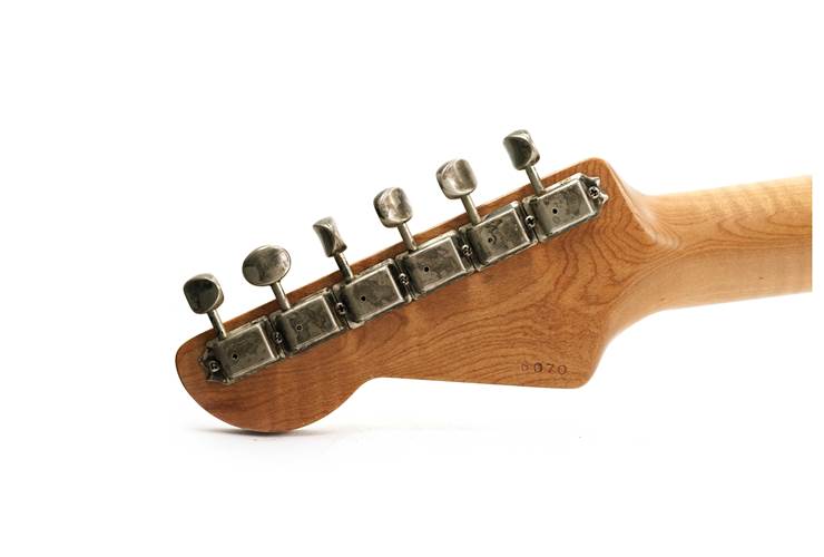 LSL Instruments Placerita White Over 3 Tone Sunburst Heavy Aged Roasted Maple Fingerboard #6070 LSL Instruments Placerita White Over 3 Tone Sunburst Heavy Aged Roasted Maple Fingerboard #6070