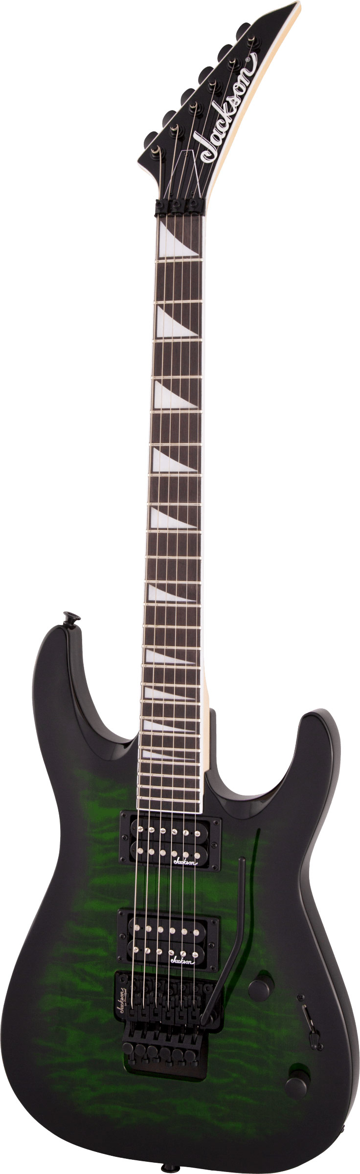 Jackson JS Series Dinky Arch Top JS32Q DKA Transparent Green Burst Amaranth Fingerboard