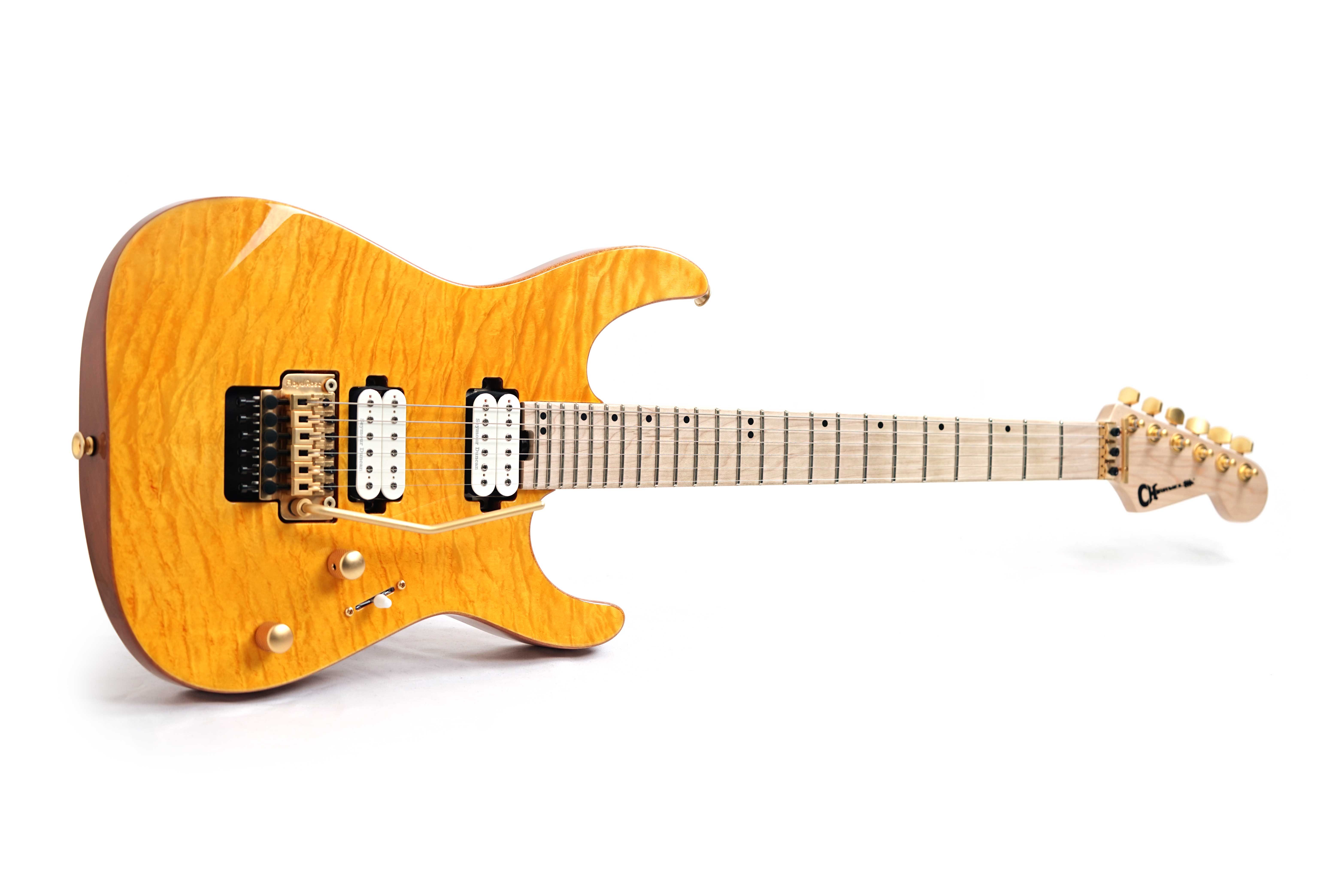 Charvel Pro-Mod DK24 HH FR M Mahogany with Quilt Maple Dark Amber (Ex-Demo) #MC24002524