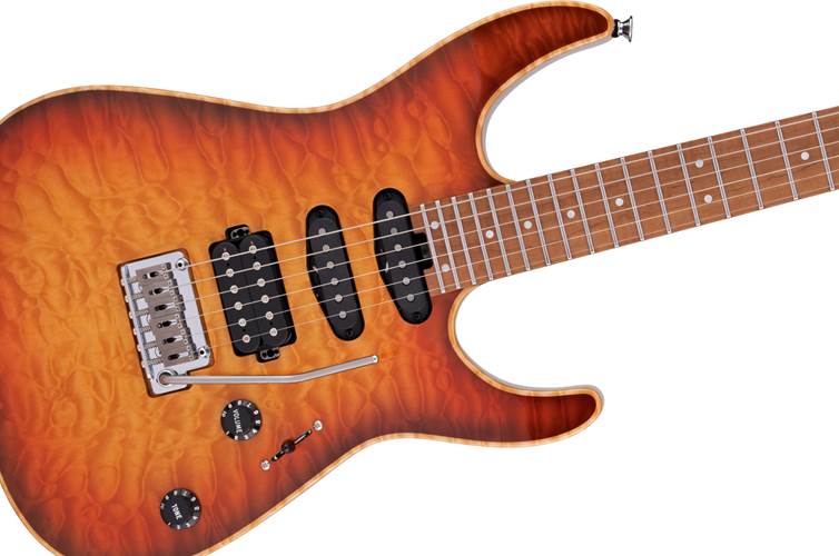 Charvel USA Select DK24 HSS 2PT CM QM Autumn Glow Charvel USA Select DK24 HSS 2PT CM QM Autumn Glow