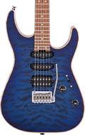 Charvel USA Select DK24 HSS 2PT CM QM Blue Burst