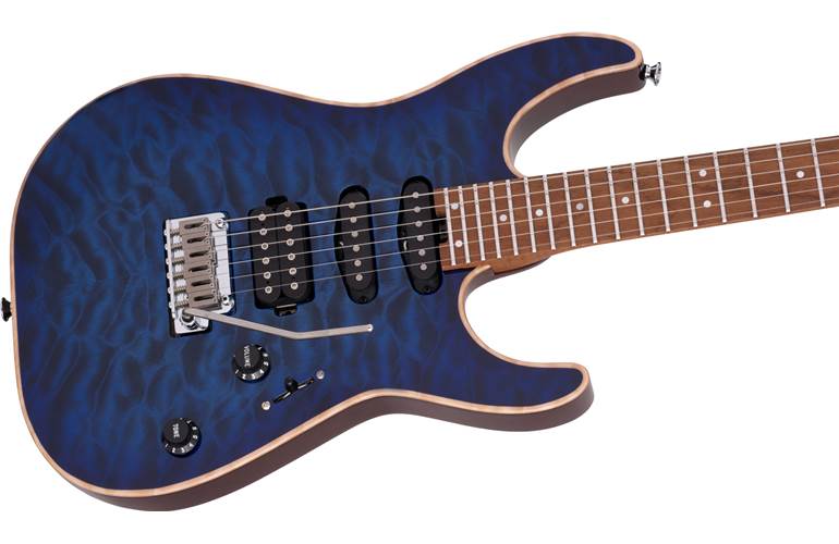 Charvel USA Select DK24 HSS 2PT CM QM Blue Burst Charvel USA Select DK24 HSS 2PT CM QM Blue Burst