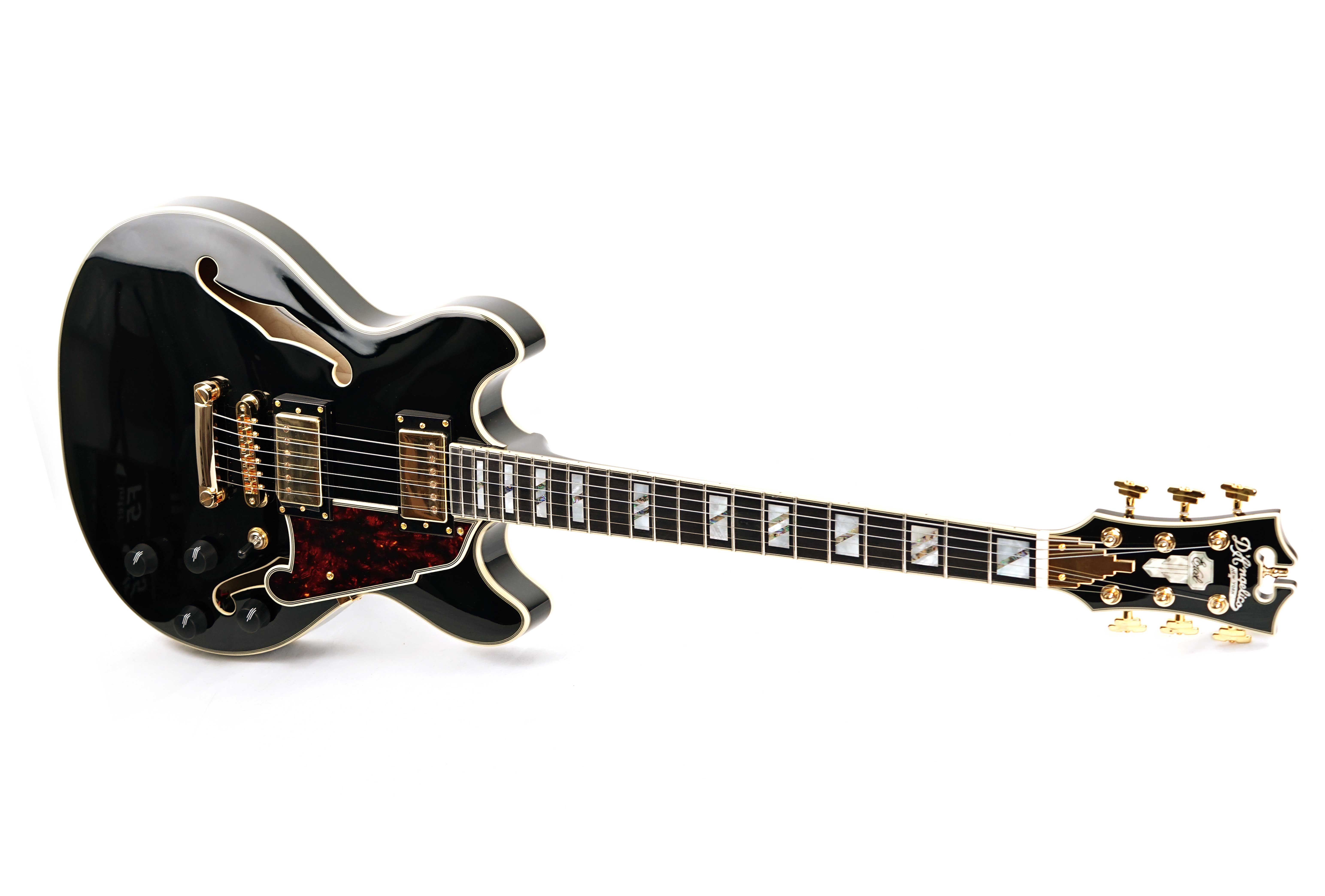 D'Angelico Excel Mini DC Stop-Bar Black | guitarguitar