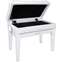 Roland RPB-500 Piano Bench Polished White Front View