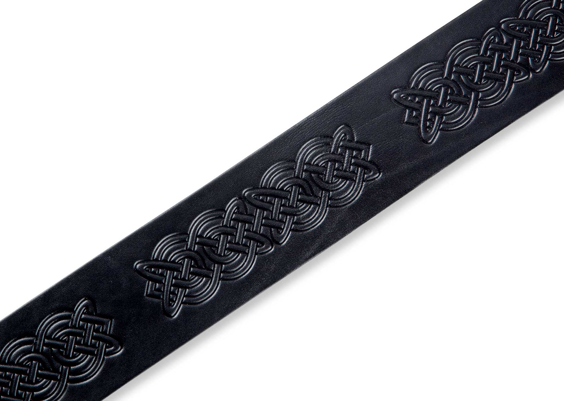 Levy's Celtic Knot Emboss Guitar Strap Black