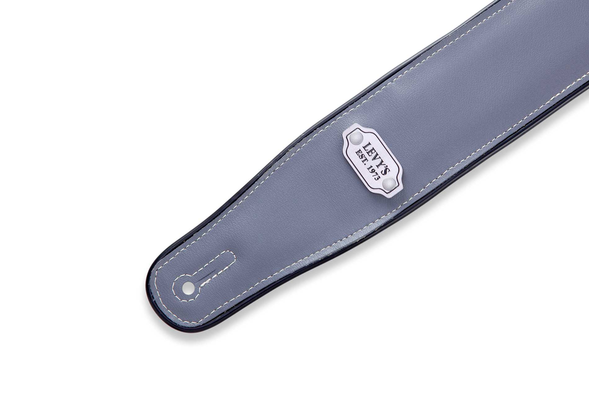 Levy's 2 3/4 Inch Wide Reversible Vinyl Guitar Strap Orange/Grey