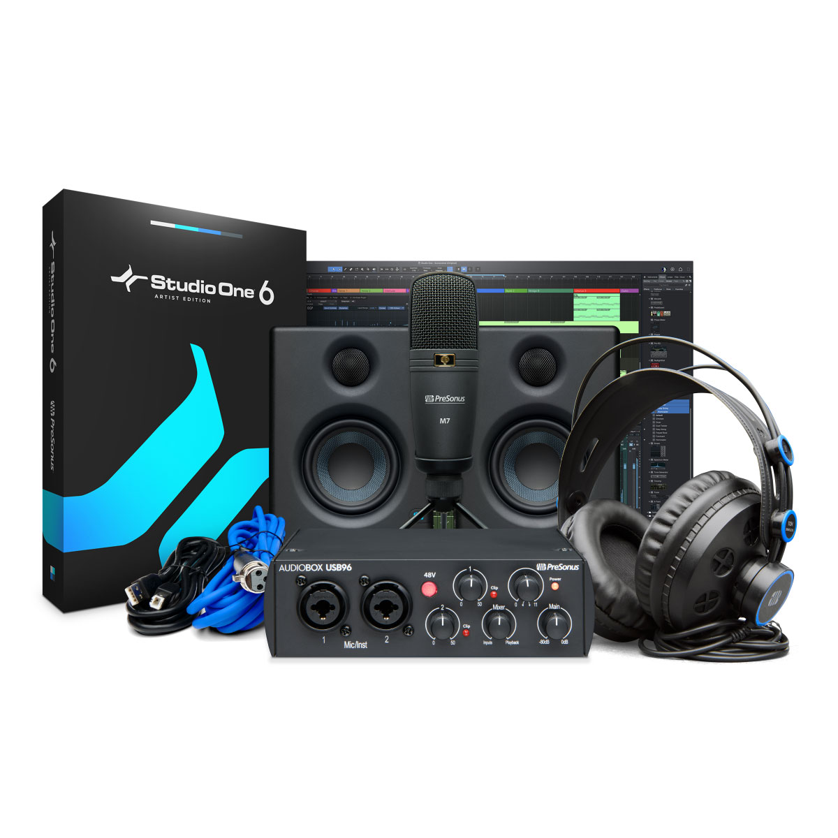 Presonus AudioBox USB 96K Studio Ultimate Bundle 25th Anniversary Edition Black