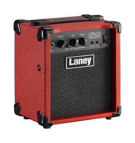 Laney LX10 10W Guitar Combo Practice Amp Red Laney LX10 10W Guitar Combo Practice Amp Red