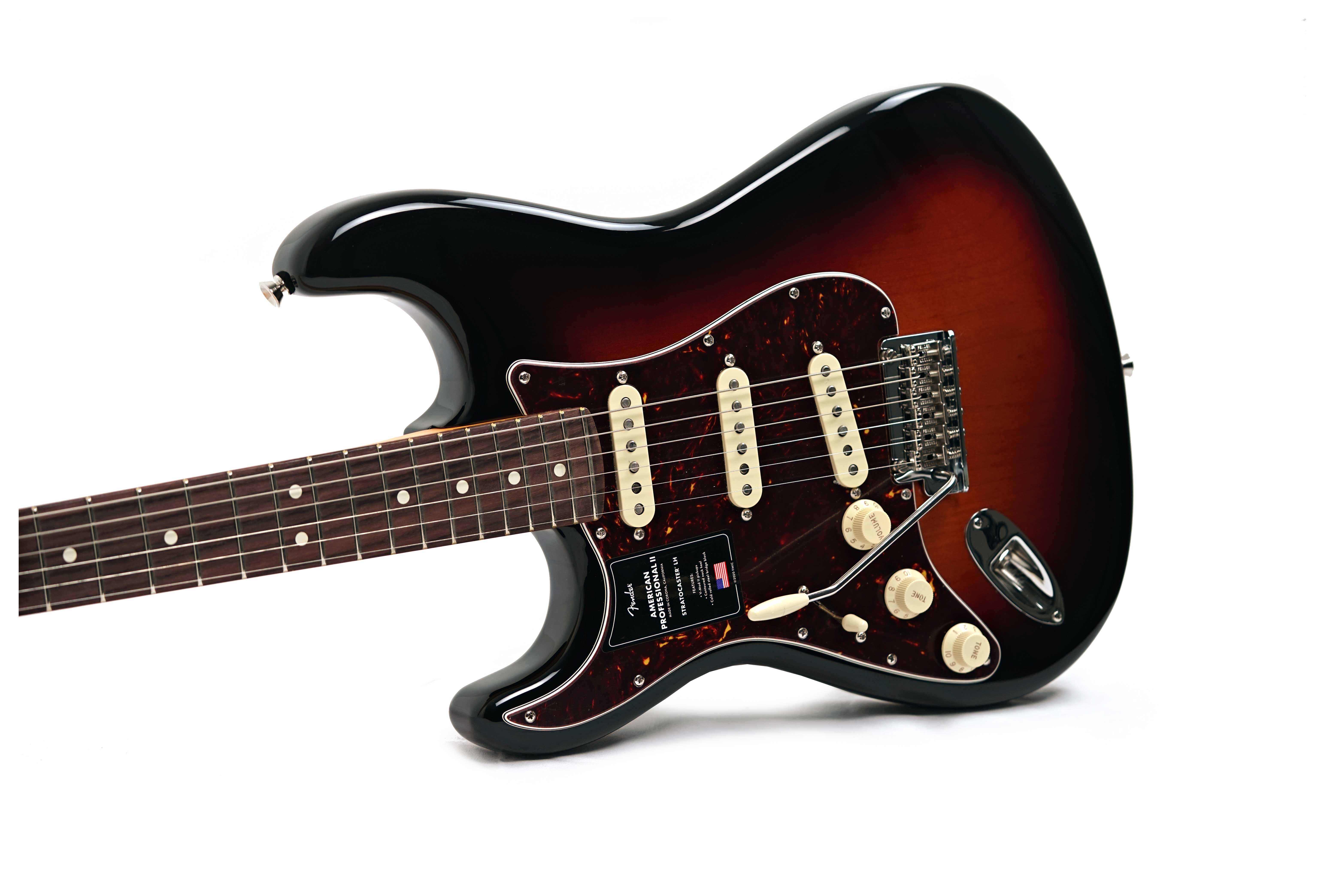 Fender American Professional II Stratocaster 3 Tone Sunburst Rosewood Fingerboard Left Handed #US25086281