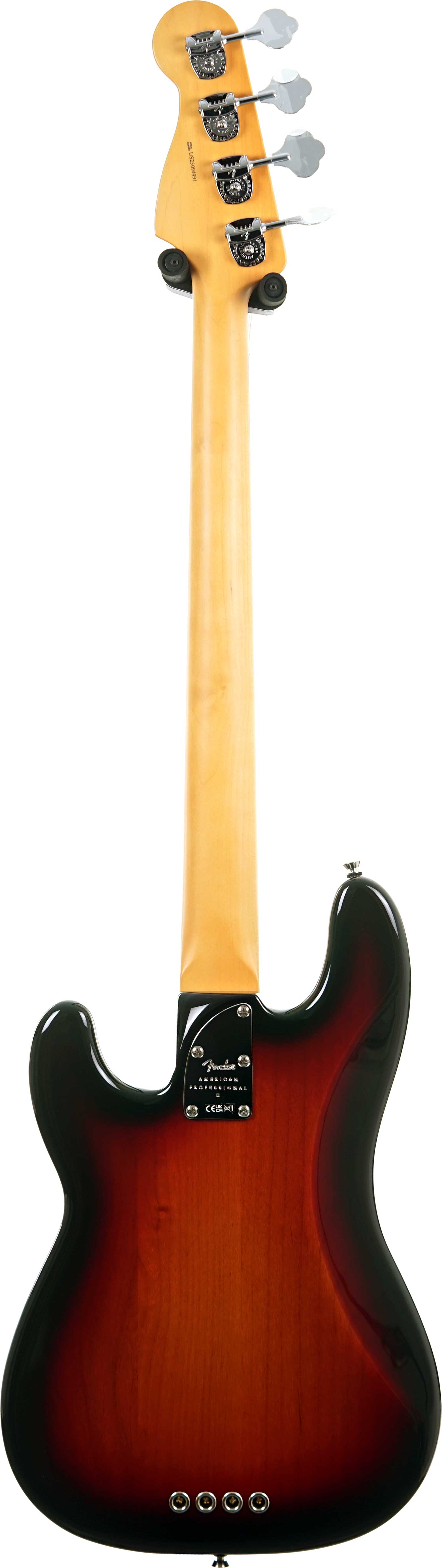 Fender American Professional II Precision Bass 3 Tone Sunburst Rosewood Fingerboard #US25094991