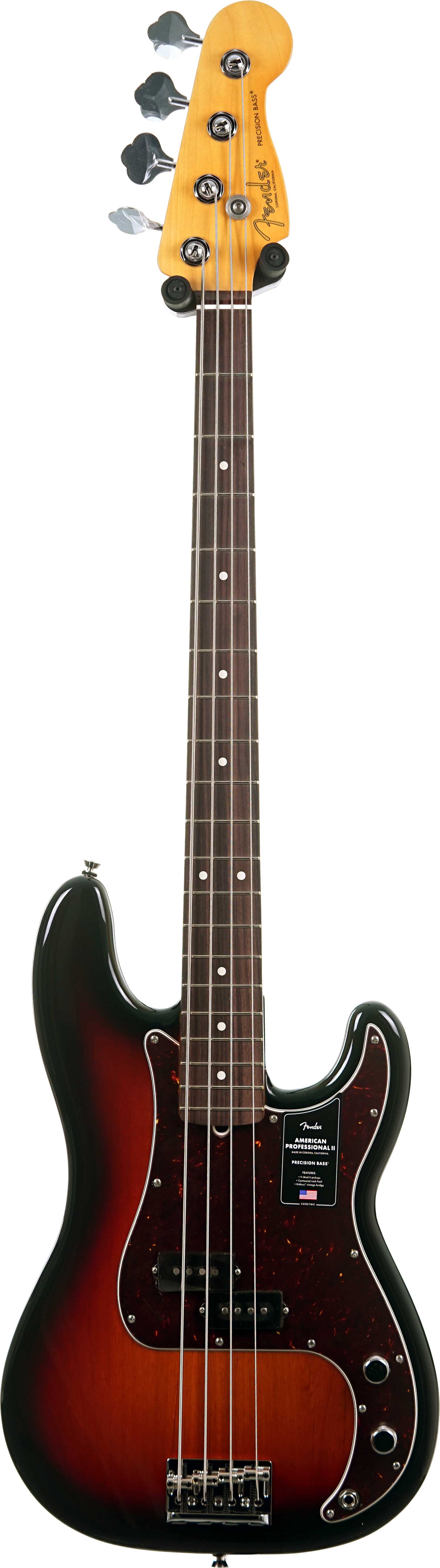 Fender American Professional II Precision Bass 3 Tone Sunburst Rosewood Fingerboard #US25094991