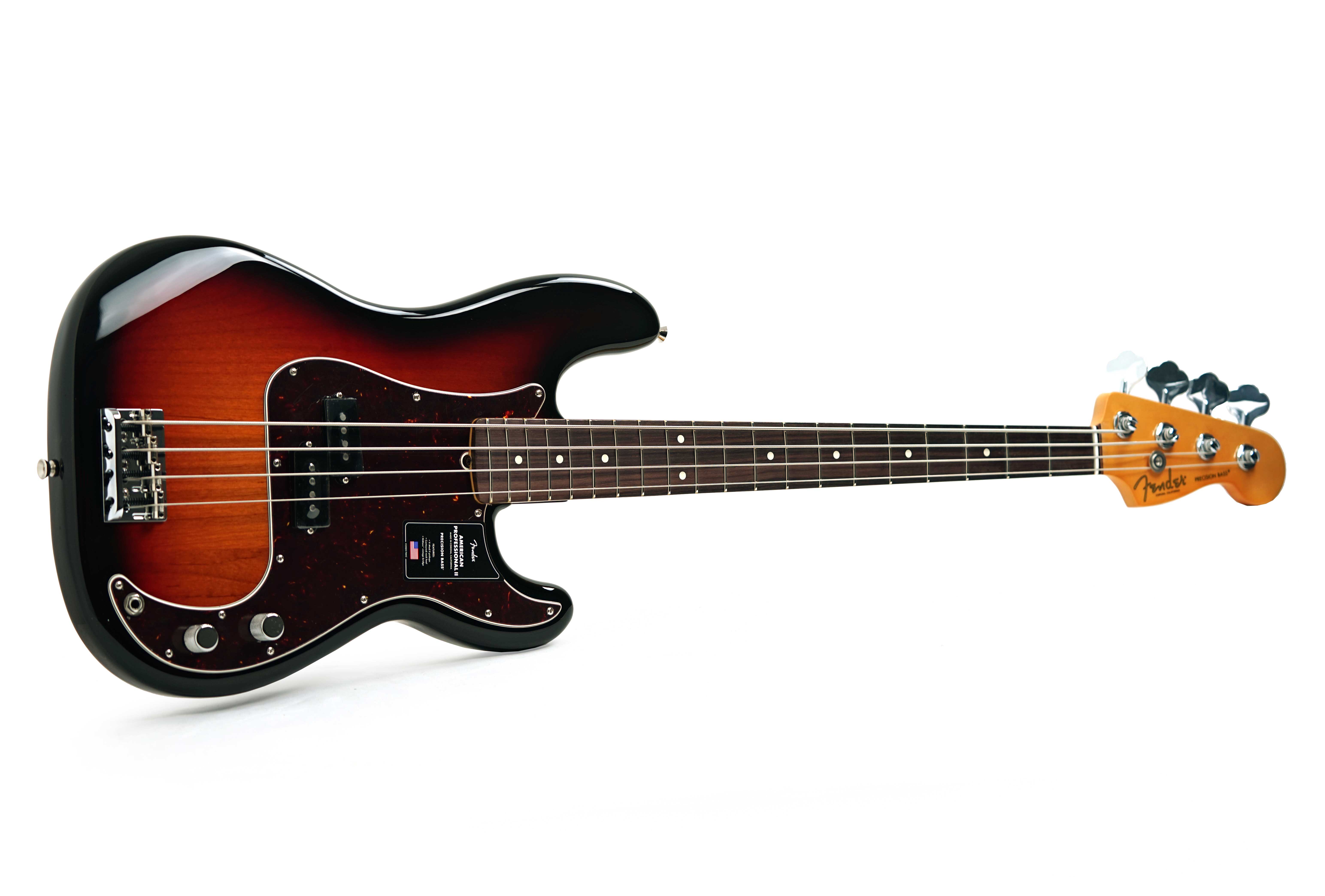 Fender American Professional II Precision Bass 3 Tone Sunburst Rosewood Fingerboard #US25094991