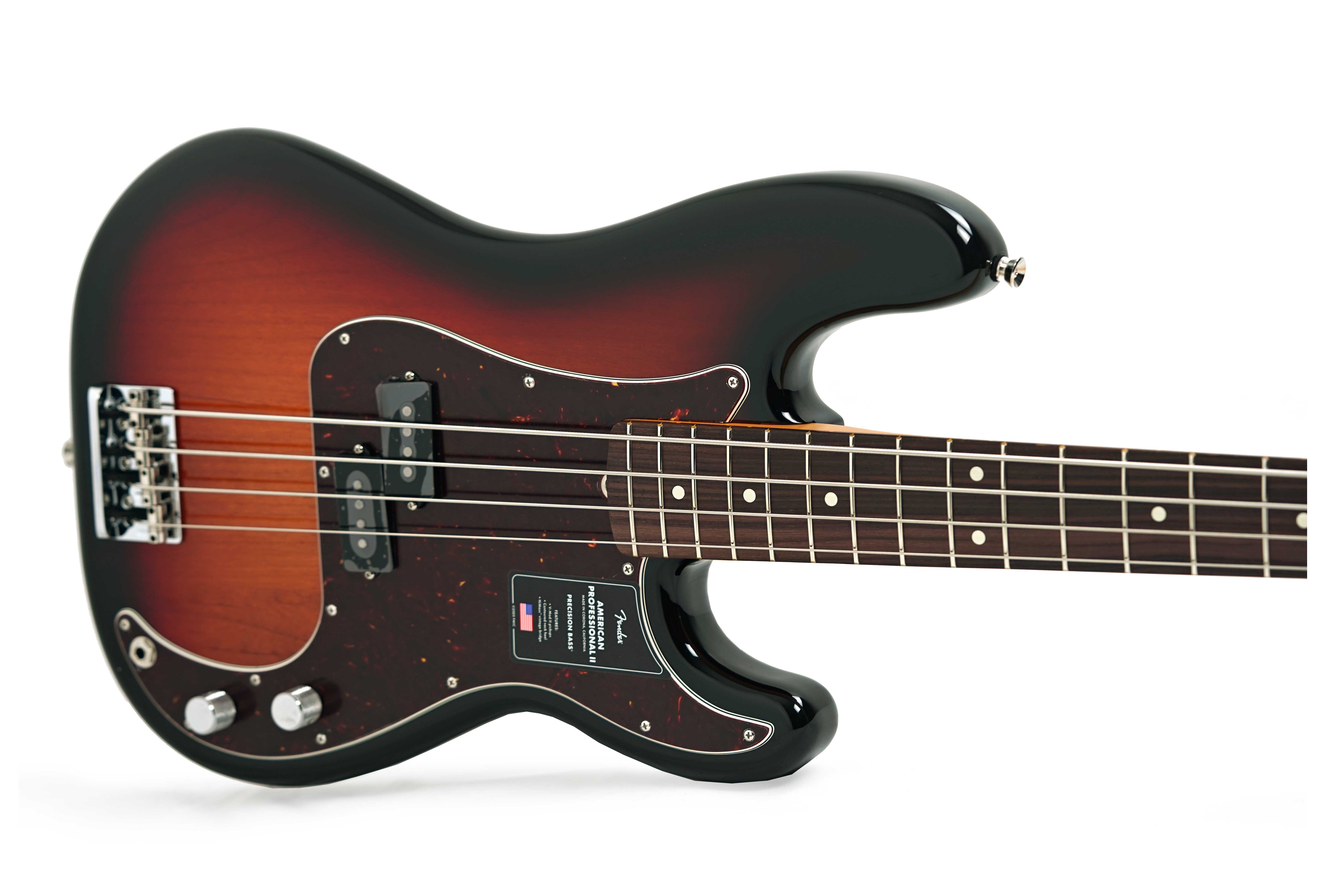 Fender American Professional II Precision Bass 3 Tone Sunburst Rosewood Fingerboard #US25094991
